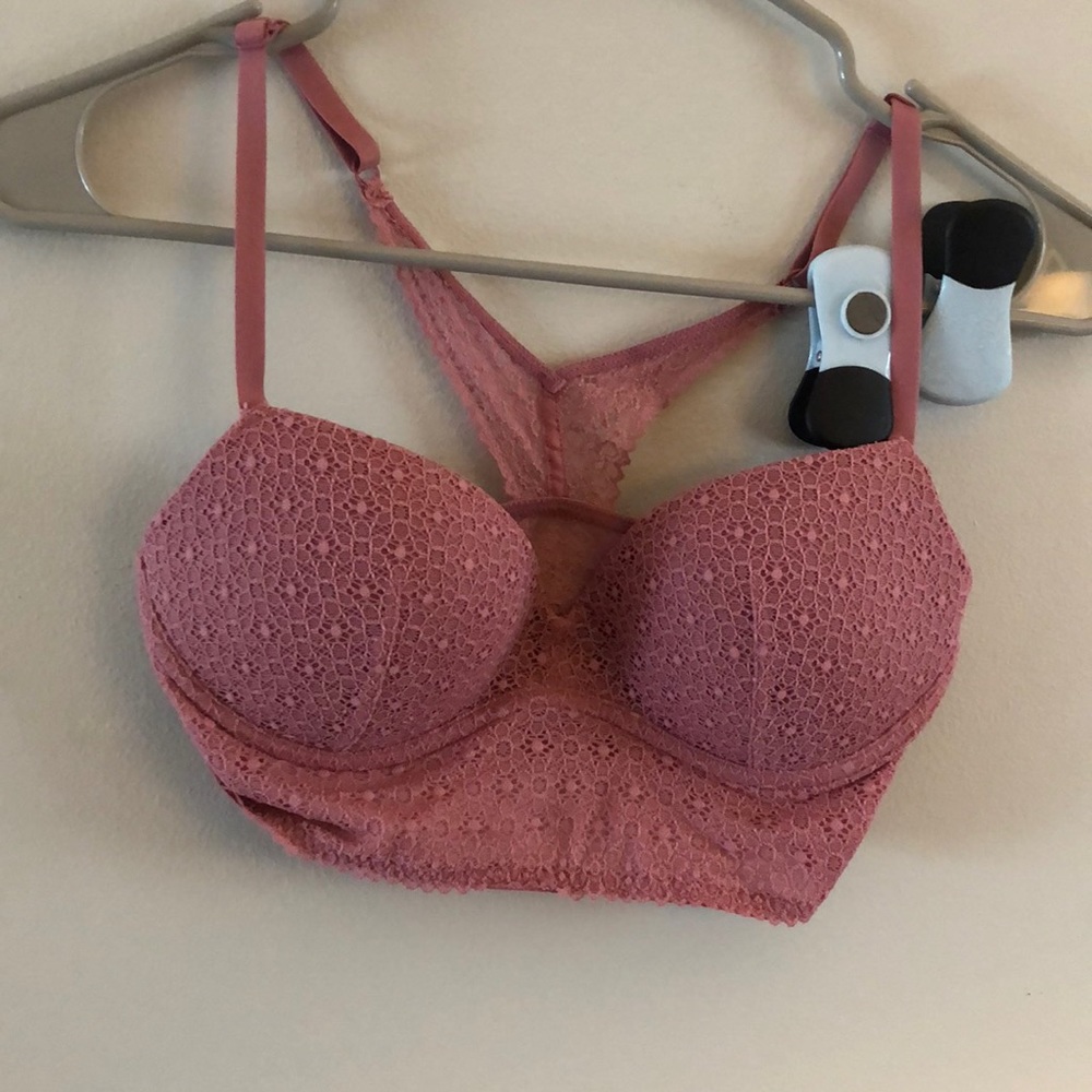 Long line lace bralette